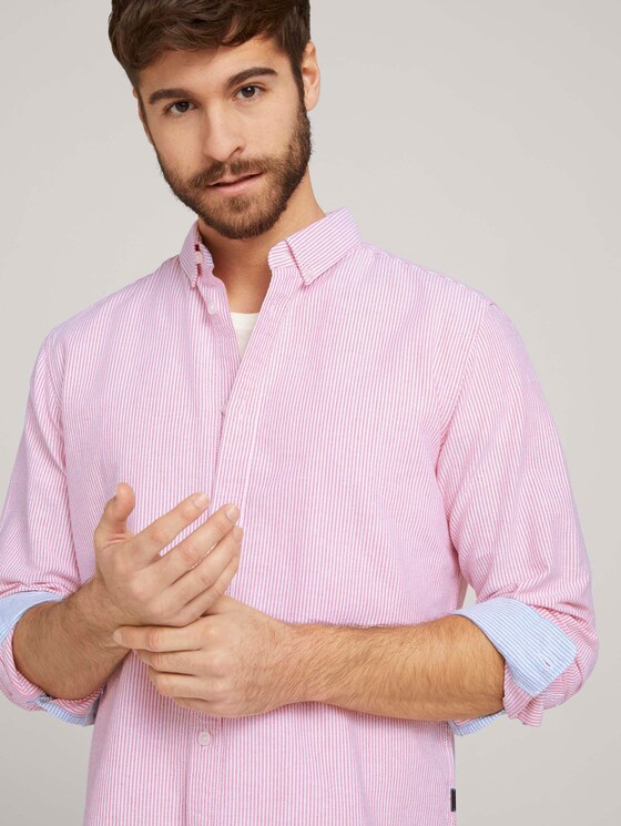 Gestreiftes Hemd - Männer - red white stripe Gestreiftes Hemd - Männer - red white stripe - 9 - TOM TAILOR
