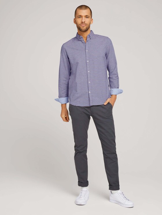 Gestreiftes Hemd - Männer - navy white red cross stripe Gestreiftes Hemd - Männer - navy white red cross stripe - 3 - TOM TAILOR