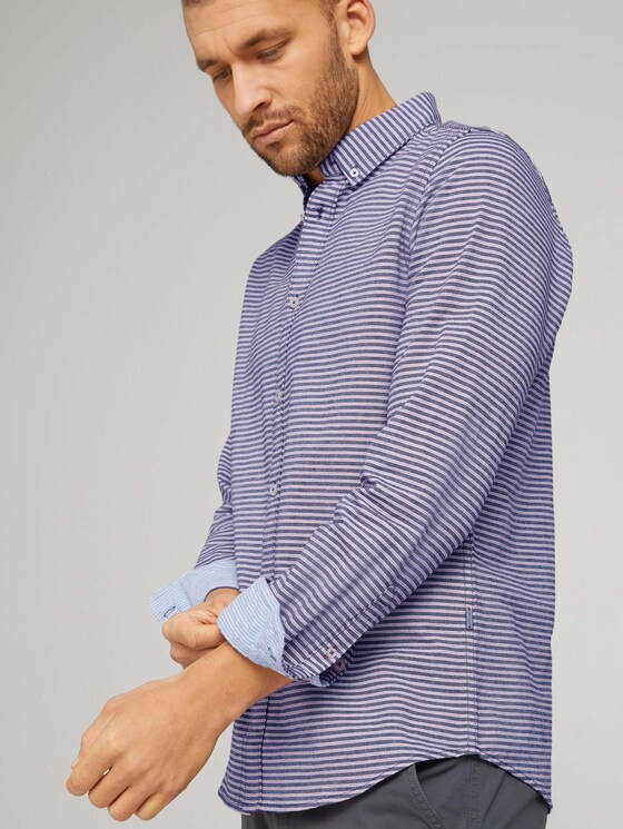 Gestreiftes Hemd - Männer - navy white red cross stripe Gestreiftes Hemd - Männer - navy white red cross stripe - 9 - TOM TAILOR