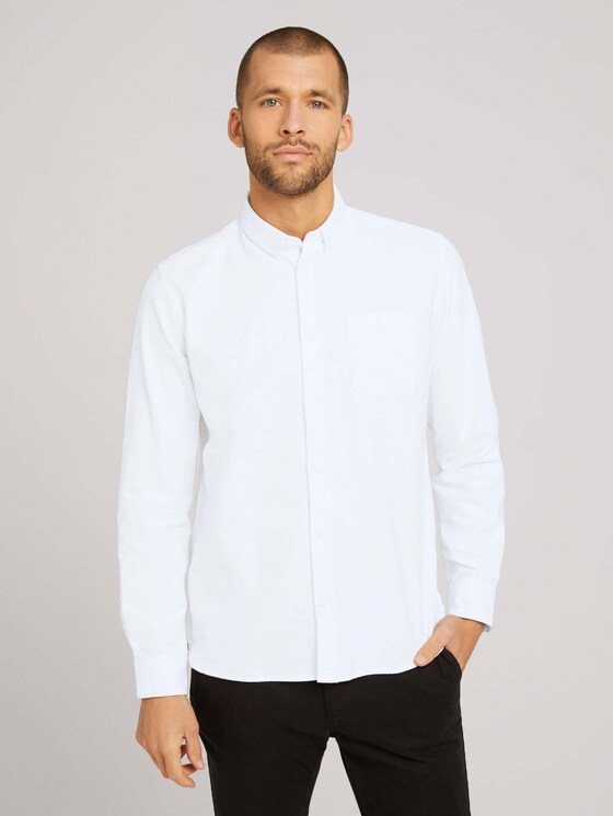Oxford-Hemd mit Brusttasche - Männer - White Oxford-Hemd mit Brusttasche - Männer - White - 1 - TOM TAILOR