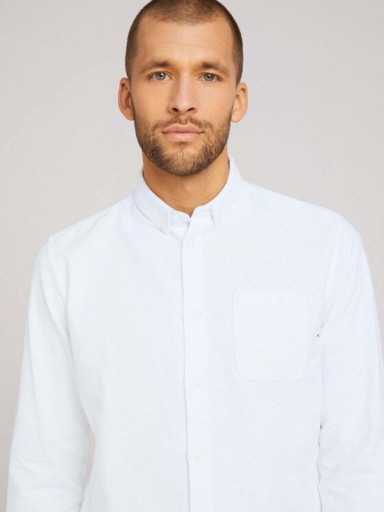 Oxford-Hemd mit Brusttasche - Männer - White Oxford-Hemd mit Brusttasche - Männer - White - 9 - TOM TAILOR