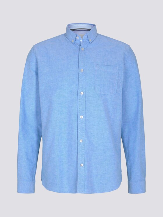 Oxford-Hemd mit Brusttasche - Männer - bright ibiza blue chambray Oxford-Hemd mit Brusttasche - Männer - bright ibiza blue chambray - 7 - TOM TAILOR