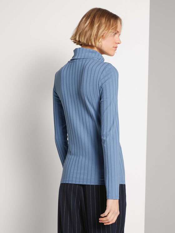 Langarmshirt mit Rollkragen - Frauen - soft mid blue Langarmshirt mit Rollkragen - Frauen - soft mid blue - 2 - TOM TAILOR Denim
