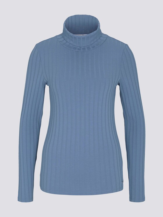 Langarmshirt mit Rollkragen - Frauen - soft mid blue Langarmshirt mit Rollkragen - Frauen - soft mid blue - 7 - TOM TAILOR Denim