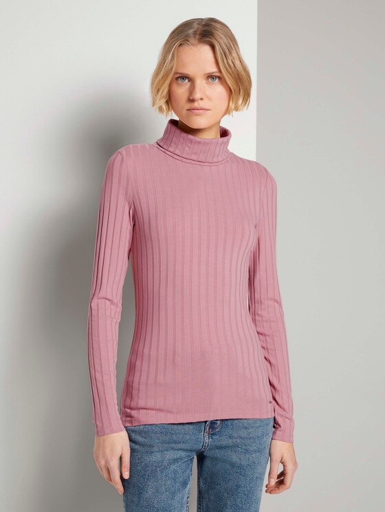 Langarmshirt mit Rollkragen - Frauen - cozy rose Langarmshirt mit Rollkragen - Frauen - cozy rose - 1 - TOM TAILOR Denim
