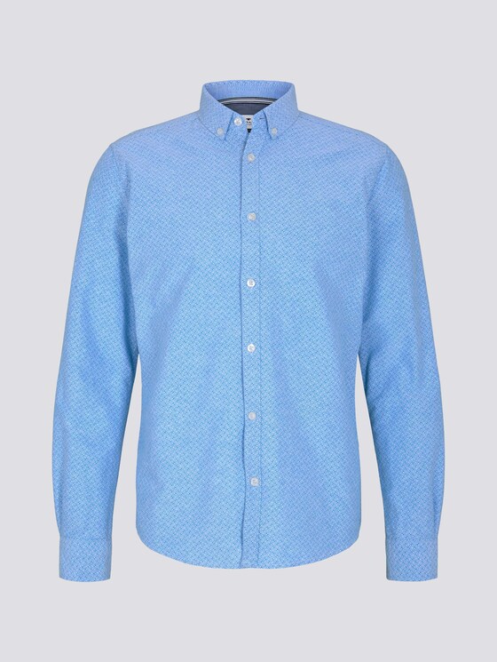 Gemustertes Oxford-Hemd - Männer - blue diagonal lines design Gemustertes Oxford-Hemd - Männer - blue diagonal lines design - 7 - TOM TAILOR