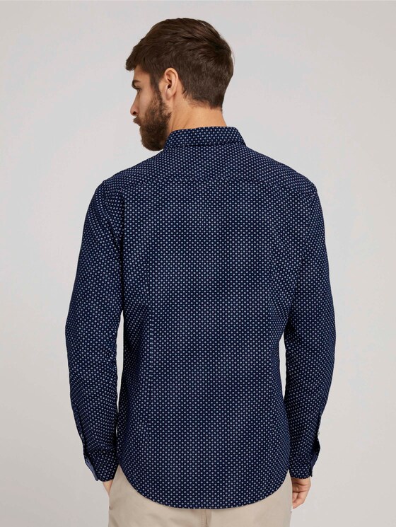 Gemustertes Oxford-Hemd - Männer - navy diagonal lines design Gemustertes Oxford-Hemd - Männer - navy diagonal lines design - 2 - TOM TAILOR