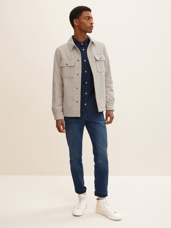 Slim Fit Hemd mit Struktur - Männer - Dark Blue Slim Fit Hemd mit Struktur - Männer - Dark Blue - 3 - TOM TAILOR