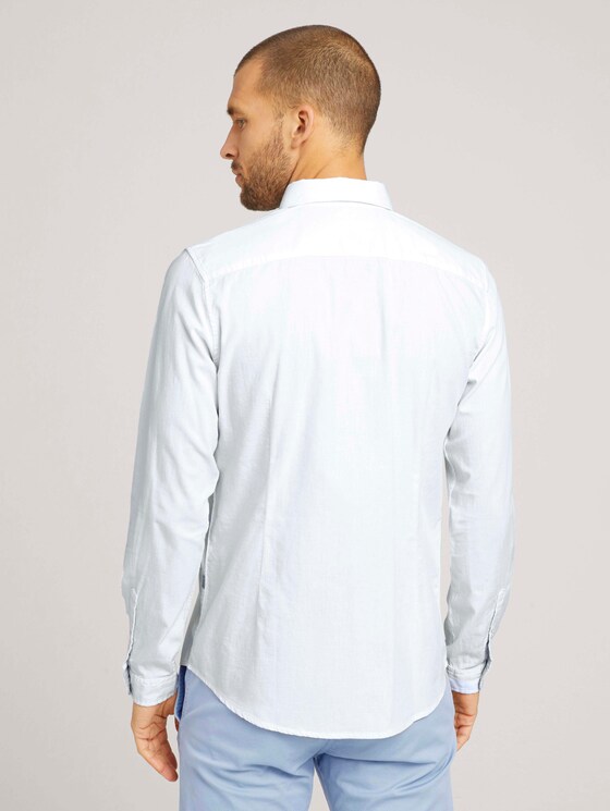 Slim Fit Hemd mit Struktur - Männer - White Slim Fit Hemd mit Struktur - Männer - White - 2 - TOM TAILOR