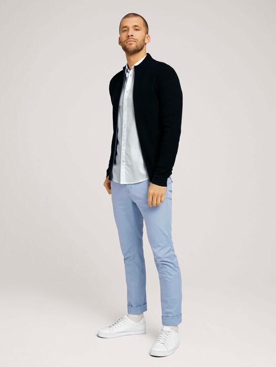 Slim Fit Hemd mit Struktur - Männer - White Slim Fit Hemd mit Struktur - Männer - White - 3 - TOM TAILOR