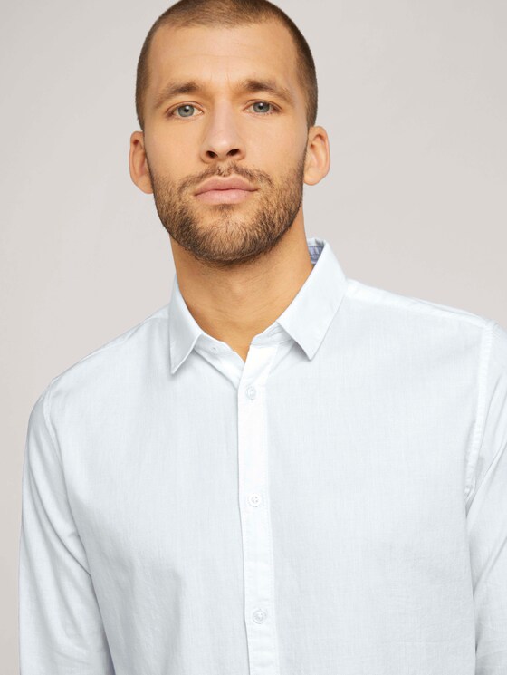 Slim Fit Hemd mit Struktur - Männer - White Slim Fit Hemd mit Struktur - Männer - White - 9 - TOM TAILOR