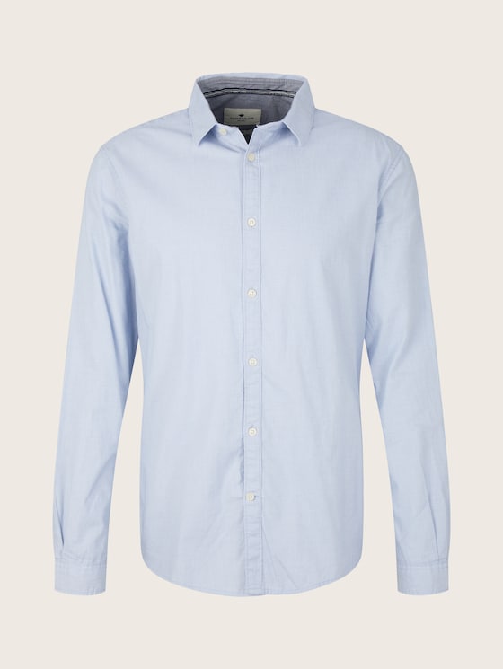 Slim Fit Hemd mit Struktur - Männer - light blue white structure Slim Fit Hemd mit Struktur - Männer - light blue white structure - 7 - TOM TAILOR
