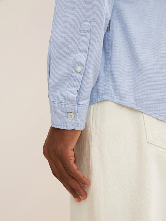 Slim Fit Hemd mit Struktur - Männer - light blue white structure Slim Fit Hemd mit Struktur - Männer - light blue white structure - 9 - TOM TAILOR