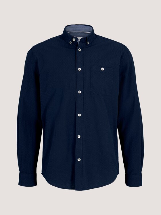 Hemd mit Bio-Baumwolle - Männer - Dark Blue Hemd mit Bio-Baumwolle - Männer - Dark Blue - 7 - TOM TAILOR