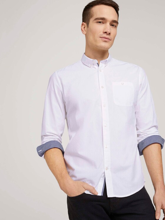 Hemd mit Bio-Baumwolle - Männer - White Hemd mit Bio-Baumwolle - Männer - White - 5 - TOM TAILOR