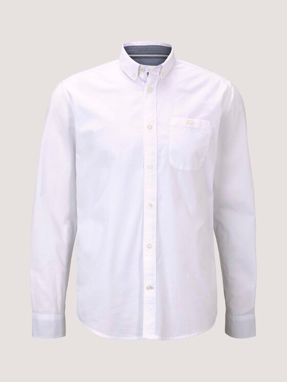Hemd mit Bio-Baumwolle - Männer - White Hemd mit Bio-Baumwolle - Männer - White - 7 - TOM TAILOR