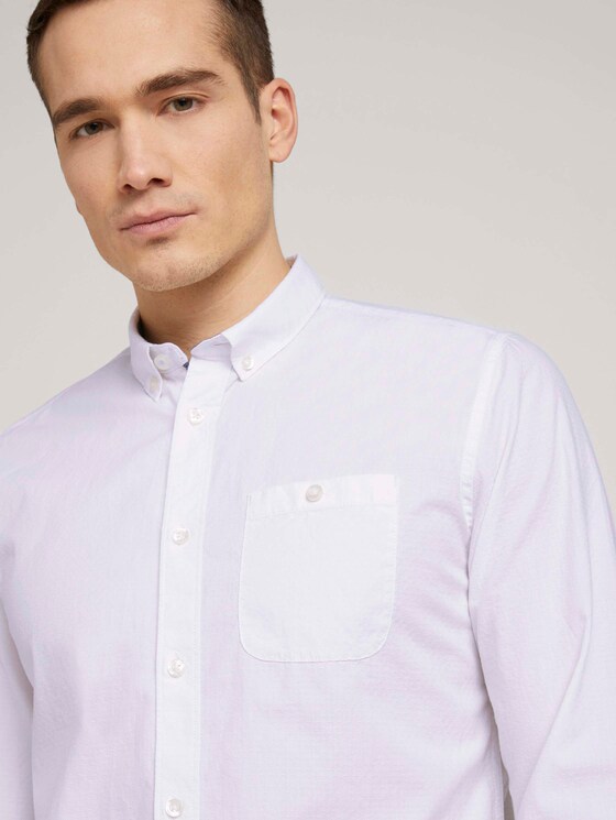 Hemd mit Bio-Baumwolle - Männer - White Hemd mit Bio-Baumwolle - Männer - White - 9 - TOM TAILOR