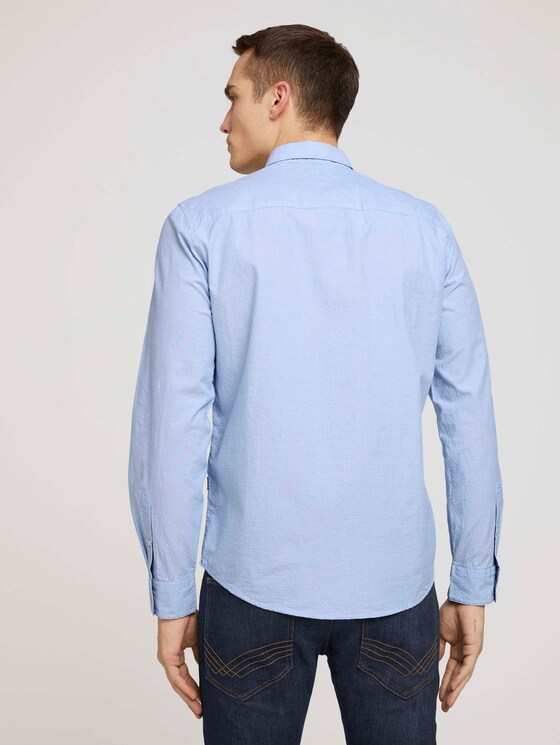 Hemd mit Bio-Baumwolle - Männer - light blue white structure Hemd mit Bio-Baumwolle - Männer - light blue white structure - 2 - TOM TAILOR