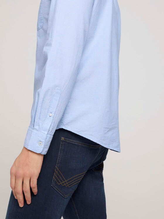 Hemd mit Bio-Baumwolle - Männer - light blue white structure Hemd mit Bio-Baumwolle - Männer - light blue white structure - 9 - TOM TAILOR