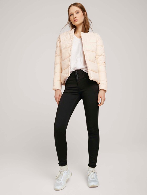 Langarmshirt mit V-Ausschnitt - Frauen - creme beige melange Langarmshirt mit V-Ausschnitt - Frauen - creme beige melange - 3 - TOM TAILOR Denim