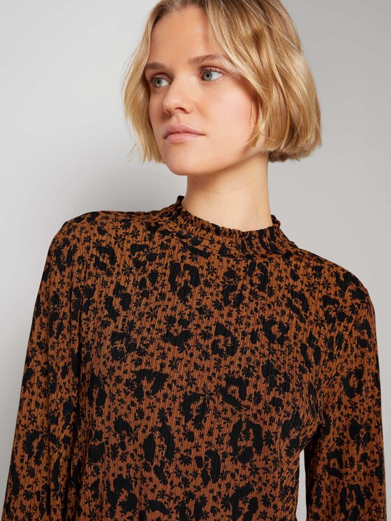 Shirt met dessin en kraag met ruches - Vrouwen - flower leo print Shirt met dessin en kraag met ruches - Vrouwen - flower leo print - 9 - TOM TAILOR Denim