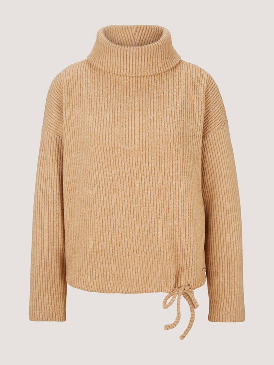Rollkragen Sweatshirt in Melange Optik - Frauen - light camel melange Rollkragen Sweatshirt in Melange Optik - Frauen - light camel melange - 7 - TOM TAILOR Denim
