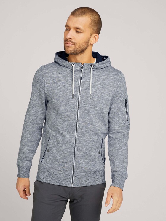 Sweatjacke mit Taschendetails - Männer - Off White Sweatjacke mit Taschendetails - Männer - Off White - 1 - TOM TAILOR