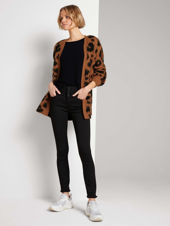 langer Cardigan mit Leoprint - Frauen - big leo jacquard langer Cardigan mit Leoprint - Frauen - big leo jacquard - 3 - TOM TAILOR Denim
