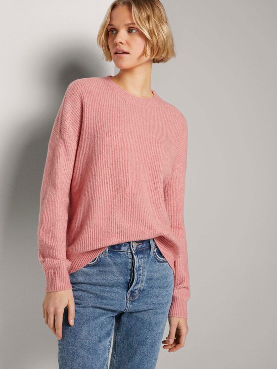 Strickpullover in Melange Optik - Frauen - cozy rose melange Strickpullover in Melange Optik - Frauen - cozy rose melange - 5 - TOM TAILOR Denim