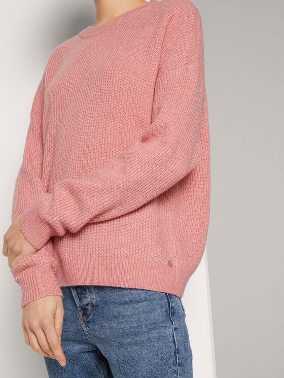 Strickpullover in Melange Optik - Frauen - cozy rose melange Strickpullover in Melange Optik - Frauen - cozy rose melange - 9 - TOM TAILOR Denim