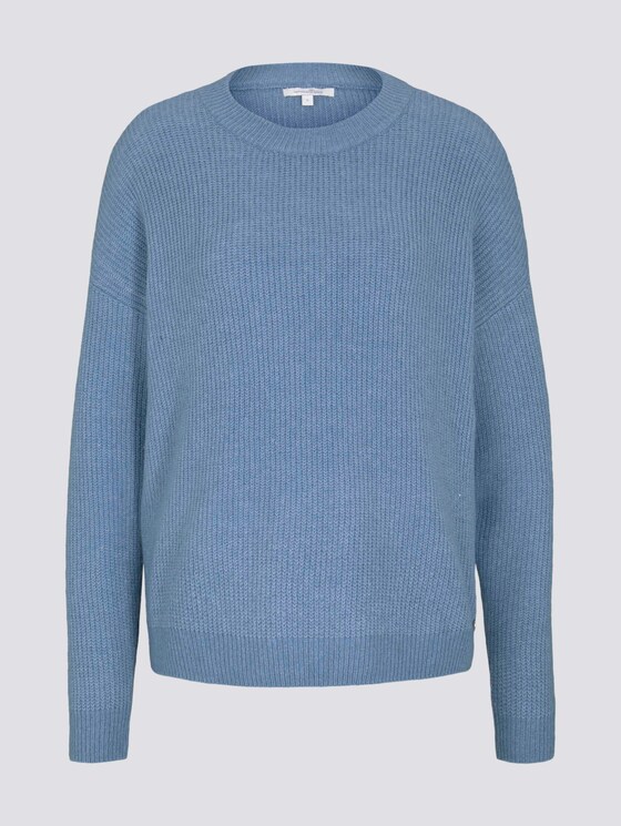 Strickpullover in Melange Optik - Frauen - soft mid blue melange Strickpullover in Melange Optik - Frauen - soft mid blue melange - 7 - TOM TAILOR Denim