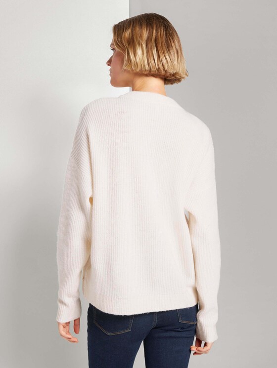 Strickpullover in Melange Optik - Frauen - dusty beige melange Strickpullover in Melange Optik - Frauen - dusty beige melange - 2 - TOM TAILOR Denim