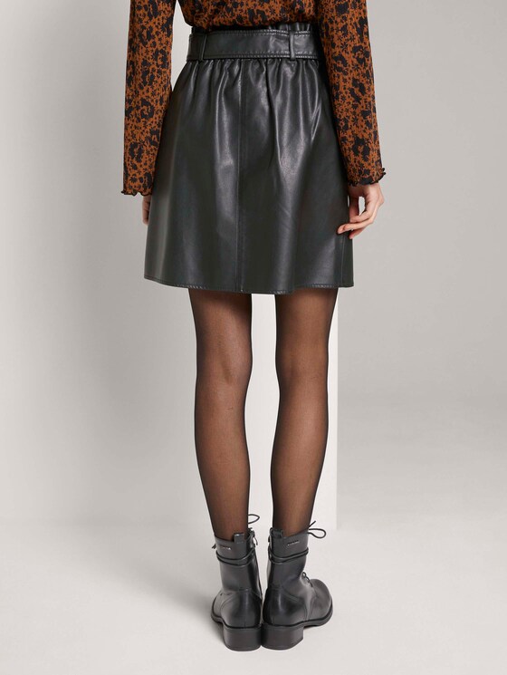 Minirock mit Bindegürtel - Frauen - deep black Minirock mit Bindegürtel - Frauen - deep black - 2 - TOM TAILOR Denim