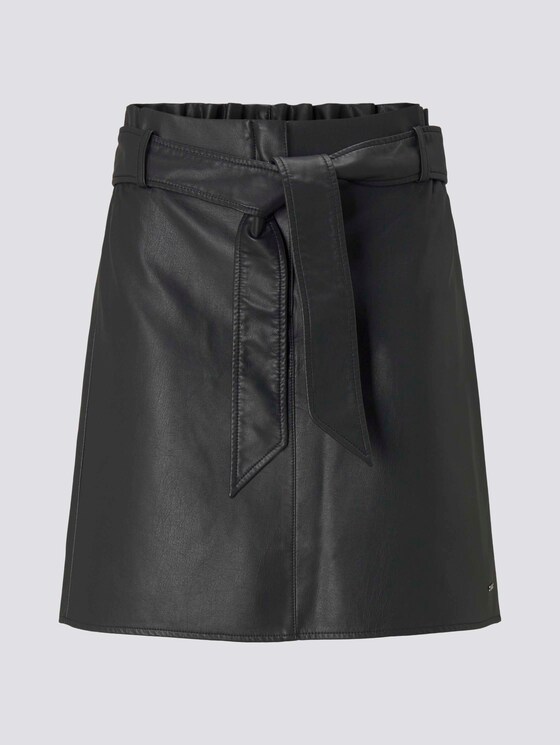 Minirock mit Bindegürtel - Frauen - deep black Minirock mit Bindegürtel - Frauen - deep black - 7 - TOM TAILOR Denim