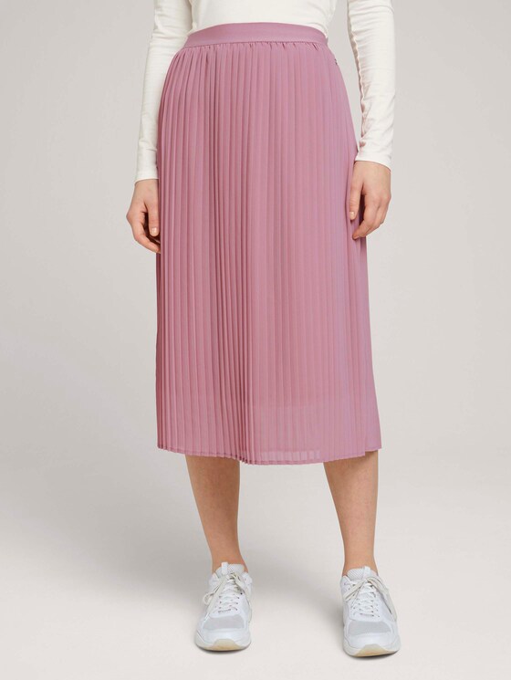 Plissierter Midirock - Frauen - cozy rose Plissierter Midirock - Frauen - cozy rose - 1 - TOM TAILOR Denim