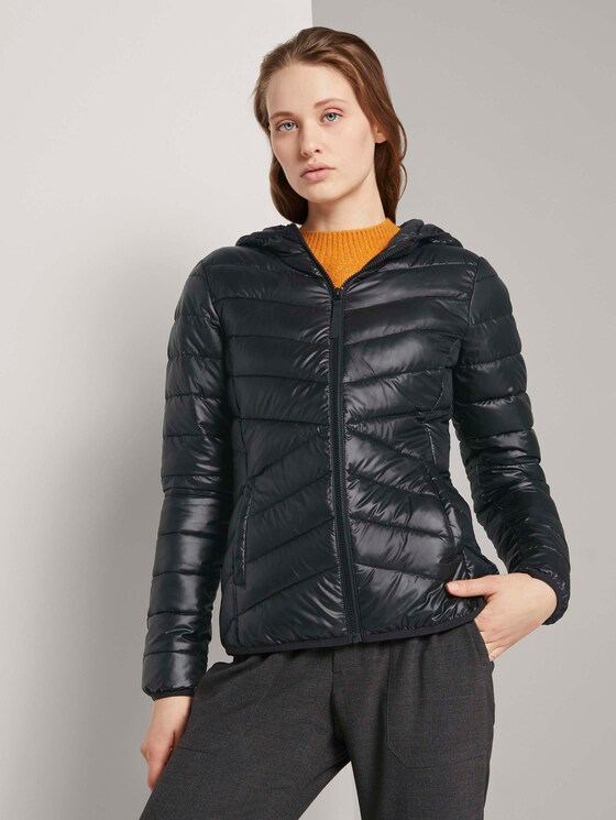 Lightweight Steppjacke mit Kapuze - Frauen - Deep Black Lightweight Steppjacke mit Kapuze - Frauen - Deep Black - 1 - TOM TAILOR Denim
