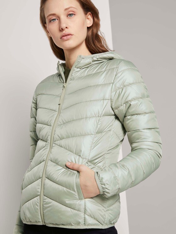 Lightweight Steppjacke mit Kapuze - Frauen - light olive Lightweight Steppjacke mit Kapuze - Frauen - light olive - 9 - TOM TAILOR Denim