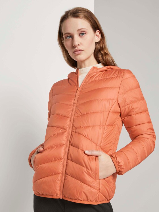 Lightweight Steppjacke mit Kapuze - Frauen - dull coral Lightweight Steppjacke mit Kapuze - Frauen - dull coral - 1 - TOM TAILOR Denim