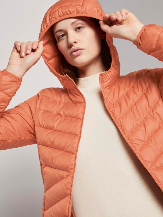 Lightweight Steppjacke mit Kapuze - Frauen - dull coral Lightweight Steppjacke mit Kapuze - Frauen - dull coral - 9 - TOM TAILOR Denim