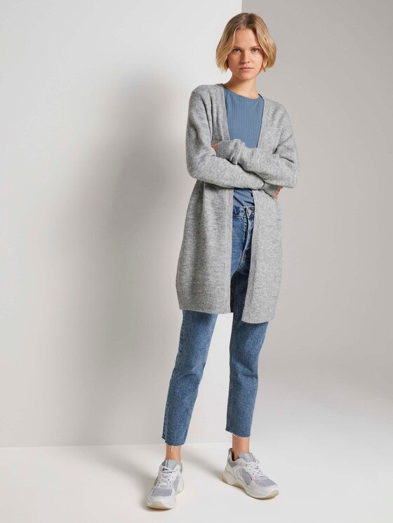 Langarmshirt aus feinem Ripp - Frauen - soft mid blue Langarmshirt aus feinem Ripp - Frauen - soft mid blue - 3 - TOM TAILOR Denim