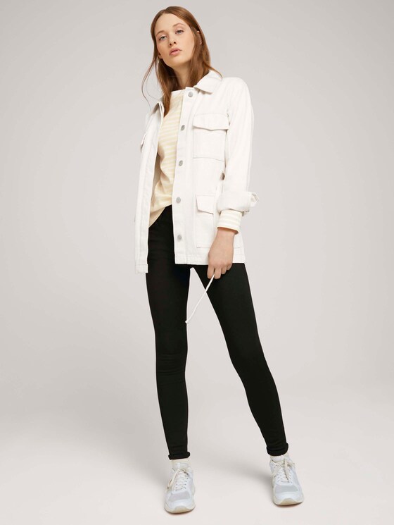 Gestreiftes Langarmshirt mit Bio-Baumwolle - Frauen - white yellow stripe Gestreiftes Langarmshirt mit Bio-Baumwolle - Frauen - white yellow stripe - 3 - TOM TAILOR Denim