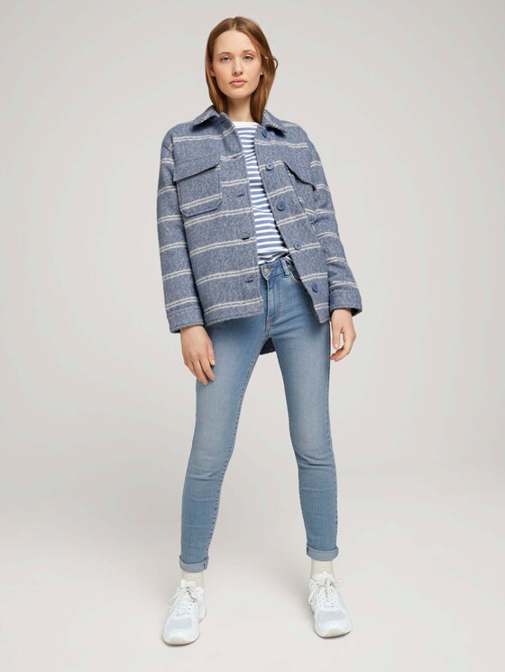 Gestreiftes Langarmshirt mit Bio-Baumwolle - Frauen - white blue stripe Gestreiftes Langarmshirt mit Bio-Baumwolle - Frauen - white blue stripe - 3 - TOM TAILOR Denim