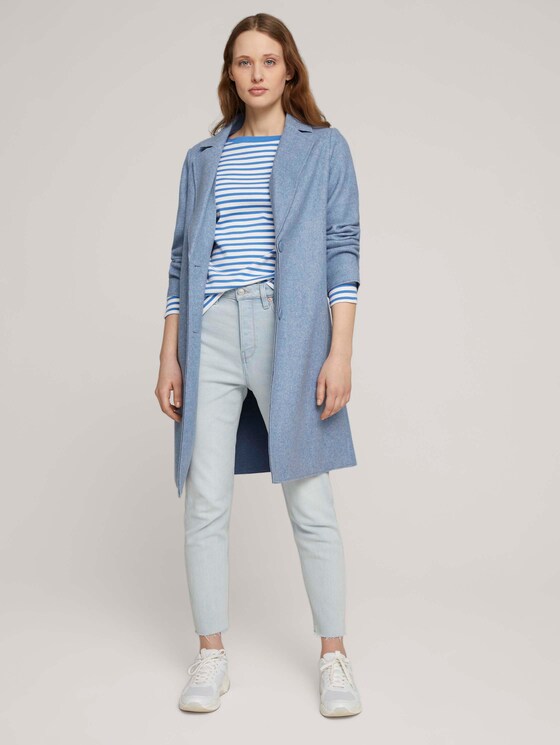 Gestreiftes Langarmshirt mit Bio-Baumwolle - Frauen - mid blue white stripe Gestreiftes Langarmshirt mit Bio-Baumwolle - Frauen - mid blue white stripe - 3 - TOM TAILOR Denim