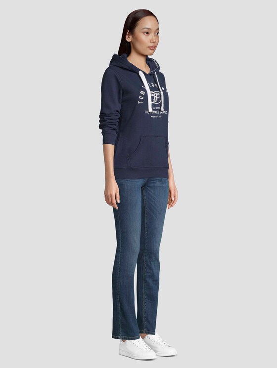 Hoodie mit Print - Frauen - Real Navy Blue Hoodie mit Print - Frauen - Real Navy Blue - 3 - TOM TAILOR Denim