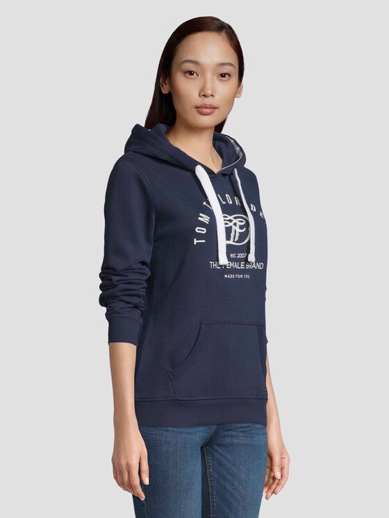 Hoodie mit Print - Frauen - Real Navy Blue Hoodie mit Print - Frauen - Real Navy Blue - 5 - TOM TAILOR Denim