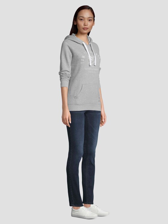 Hoodie mit Print - Frauen - Light Silver Grey Mélange Hoodie mit Print - Frauen - Light Silver Grey Mélange - 3 - TOM TAILOR Denim