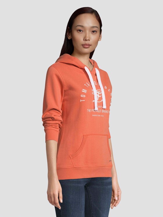 Hoodie mit Print - Frauen - burnt coral Hoodie mit Print - Frauen - burnt coral - 5 - TOM TAILOR Denim