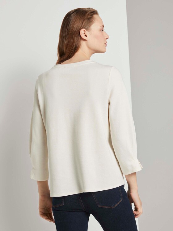 Sweatshirt mit Ärmeldetail - Frauen - Gardenia White Sweatshirt mit Ärmeldetail - Frauen - Gardenia White - 2 - TOM TAILOR Denim