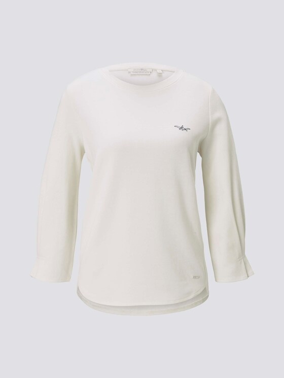Sweatshirt mit Ärmeldetail - Frauen - Gardenia White Sweatshirt mit Ärmeldetail - Frauen - Gardenia White - 7 - TOM TAILOR Denim