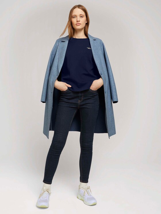Sweatshirt mit Ärmeldetail mit Bio-Baumwolle - Frauen - Sky Captain Blue Sweatshirt mit Ärmeldetail mit Bio-Baumwolle - Frauen - Sky Captain Blue - 3 - TOM TAILOR Denim